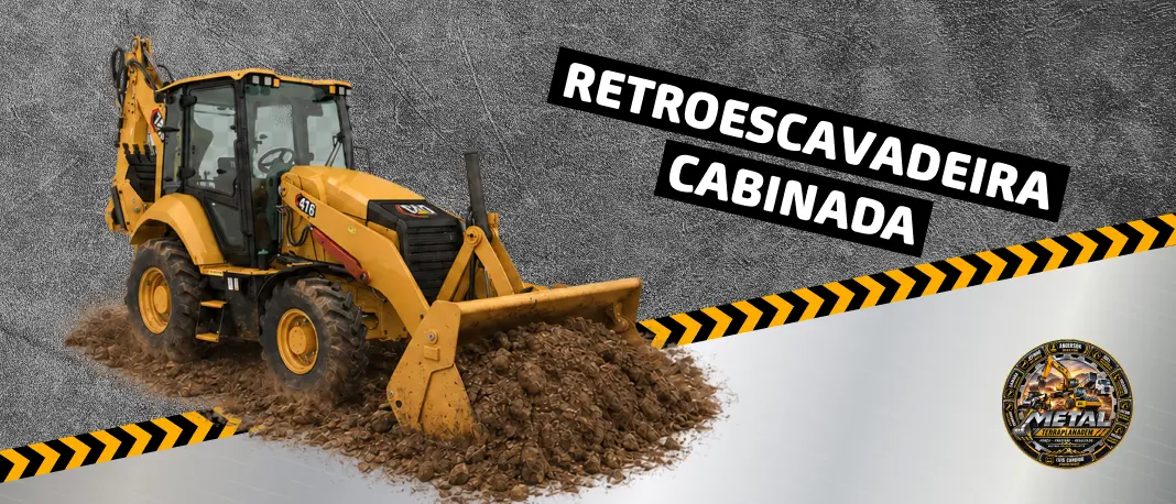Retroescavadeira Cabinada